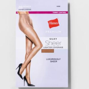 Alternative view of Pantimedias con parte superior de control transparente y sedoso para mujer, Talla XL -Hanes® Premium