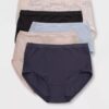 paquete de 5 Calzoncillos de microfibra Hanes Comfort Flex Fit para mujer, Talla L -Hanes