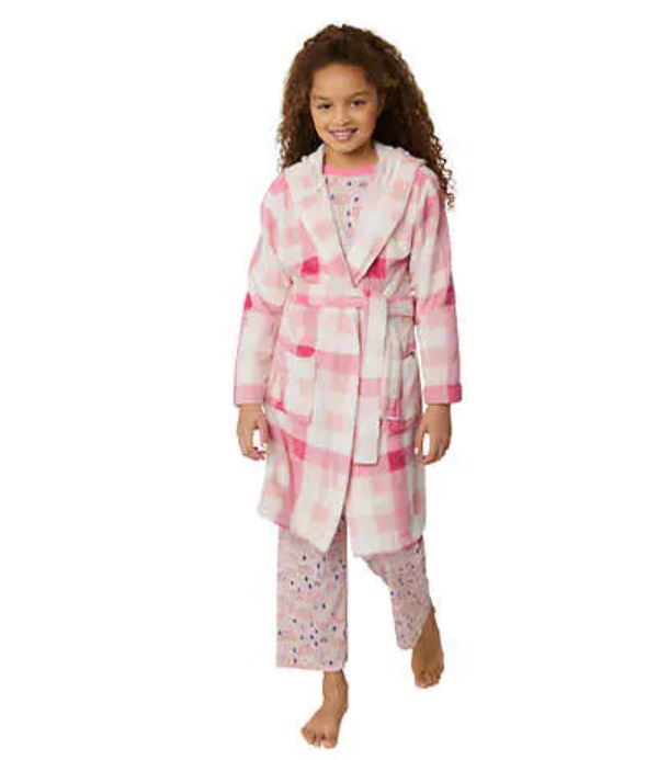 Conjunto de Pijama para niña (3 piezas), Talla M (10/12) rosa