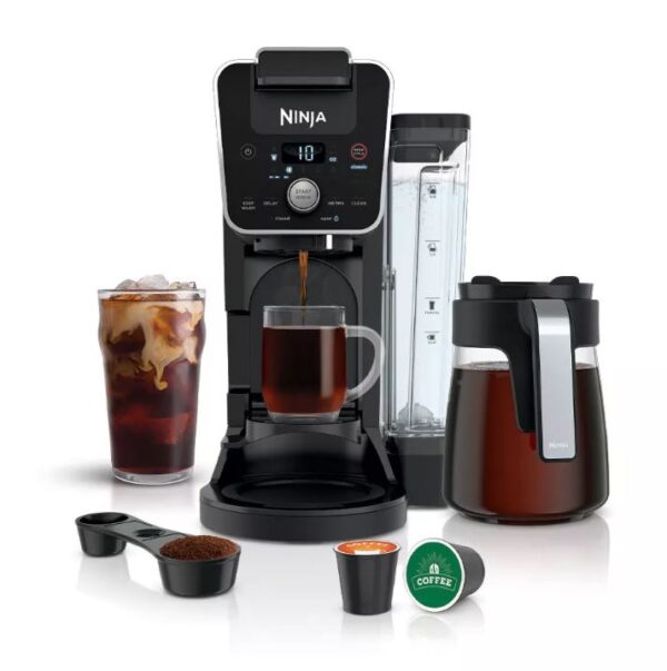 Cafetera de 12 tazas compatible con cápsulas Keurig K-Cup -Ninja DualBrew
