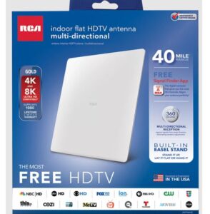 Antena plana HDTV digital plana multidireccional para interiores -RCA