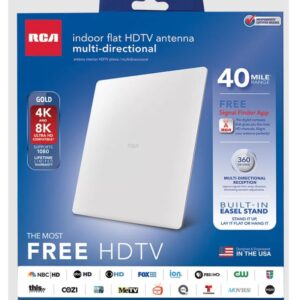 Antena plana HDTV digital plana multidireccional para interiores -RCA