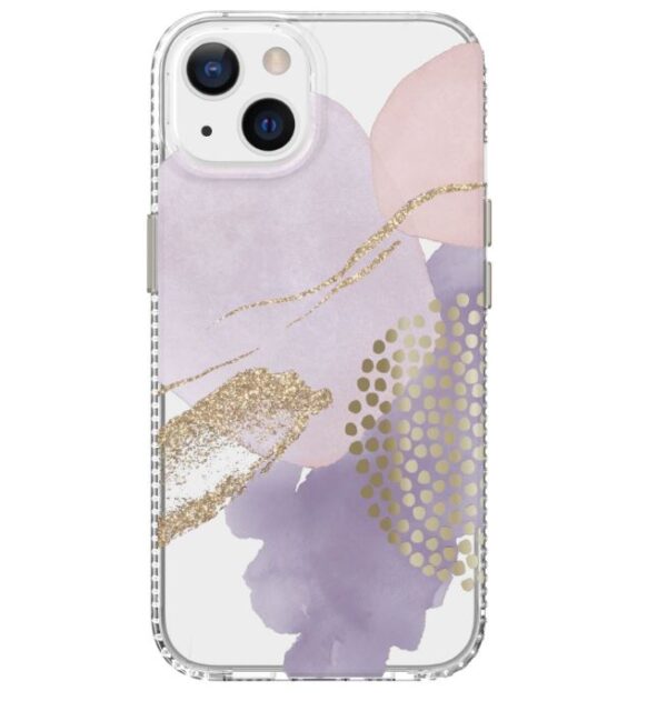 Funda para iPhone 13, arte abstracto lila -onn.