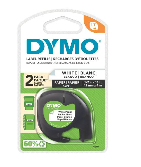 Etiquetas de plástico para rotuladoras marca DYMO