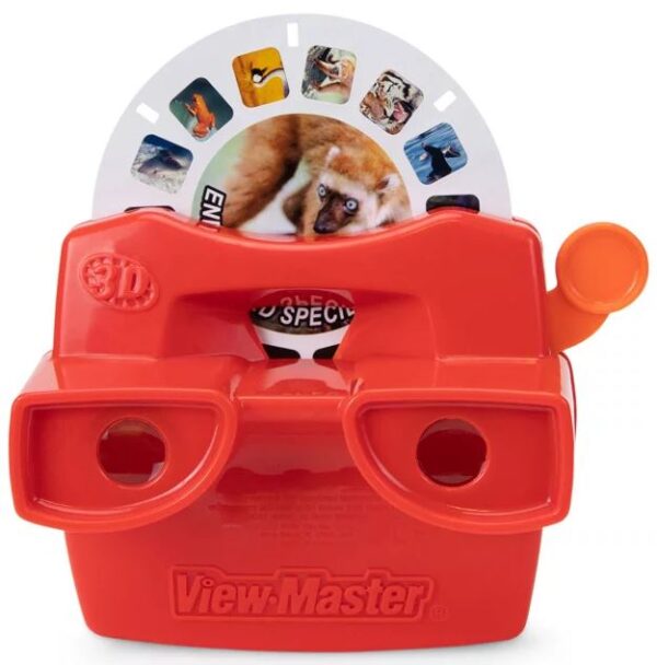 Visor de carrete clásico de juguete color rojo marca View Master