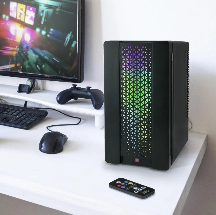 Mini refrigerador de bebidas con luces LED, negro - Personal Chiller - Imagen 2