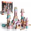 Juego de bloques de construcción de castillo de madera de princesas medievales de FAO Schwarz