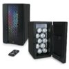 Mini refrigerador de bebidas con luces LED, negro - Personal Chiller