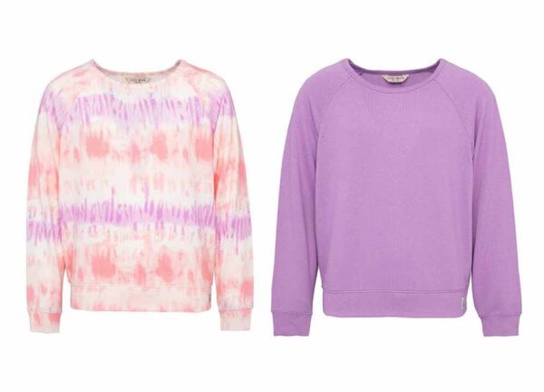 Paquete de 2 camisetas managa larga para niña, Talla S 7/8, marca Lucky Brand