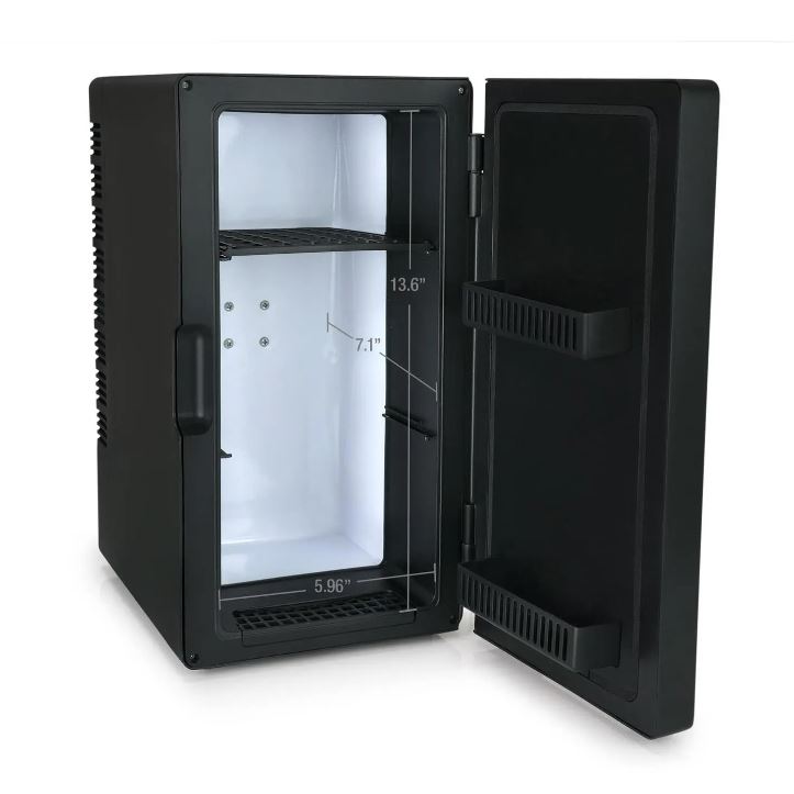 Mini refrigerador de bebidas con luces LED, negro - Personal Chiller - Imagen 4