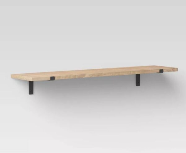 Estante de pared de madera con soporte en L invertido marca Threshold