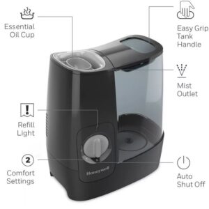 Alternative view of Humidificador de vapor caliente con taza de aceite esencial marca Honeywell