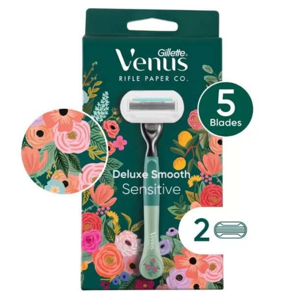 Maquinilla de afeitar recargable marca Venus Deluxe Smooth Sensitive
