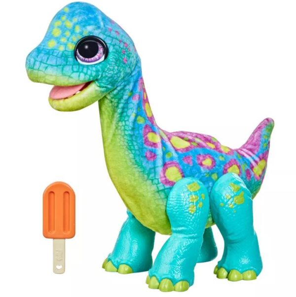 Juguete de peluche animatrónico, Sam el Bronto - furReal Snackin