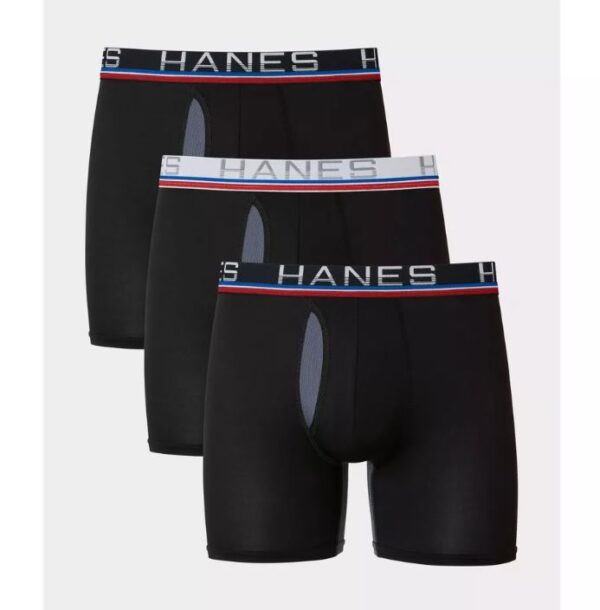 Paquete de 4 Calzoncillos bóxer para hombre, Talla L marca Hanes Premium Xtemp