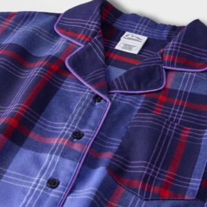 Alternative view of Conjunto de pijama de franela a cuadros para niña, Talla L/Púrpura - art class™