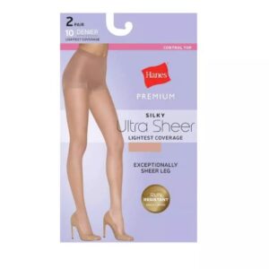 Alternative view of 2 Pares de Pantimedias de cobertura ligera ultratransparente, Talla S/Nude - Hanes