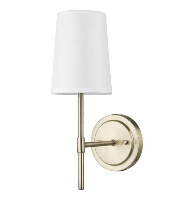 Lampara de pared Clarissa con pantalla de tela blanca - Globe Electric