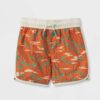 Shorts de baño Tree para niños pequeños, Talla 4T/Naranja- Cat & Jack™