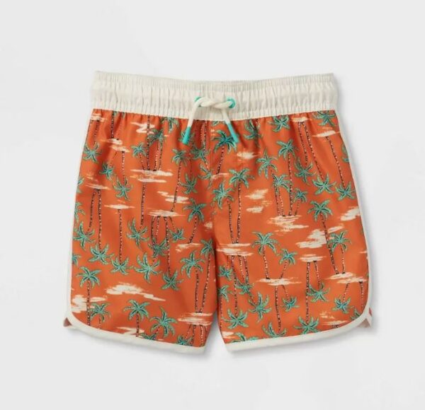 Shorts de baño Tree para niños pequeños, Talla 4T/Naranja- Cat & Jack™