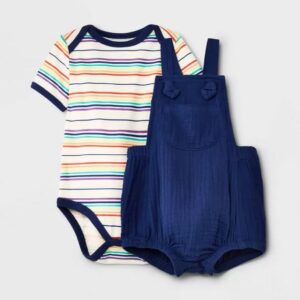 Conjunto de ropa para bebe (2 piezas), Talla 12M/ Azul – Cat