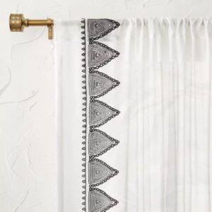 Alternative view of Par de paneles de cortina de ventana con borde de diamante y filtrado de luz - Opalhouse™