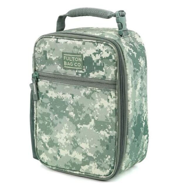 Lonchera de almuerzo vertical, Verde camuflaje - Fulton Bag Co.
