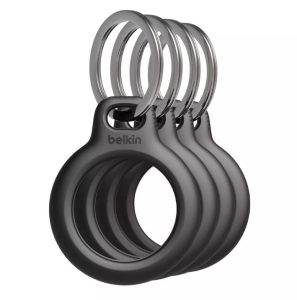 4 Protectores con llavero para AirTag, Negro - Belkin