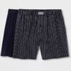 Paquete de 2 bóxers tejidos a rayas para hombre, Talla XL/Azul Marino - Goodfellow & Co™
