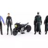 4 Figuras y Batcycle de Batman DC Comics
