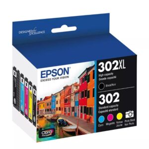 Alternative view of 5 Cartuchos de tinta EPSON 302/302XL, color negro, cyan, magenta, amarillo