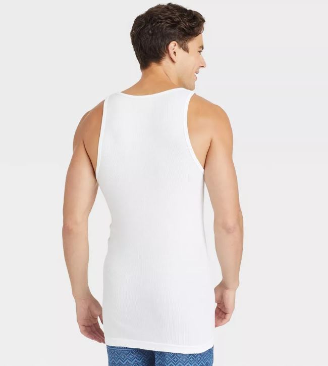 Paquete de 4 camisetas sin mangas para hombre, Talla L/ Blanco - Goodfellow & Co™ - Imagen 2