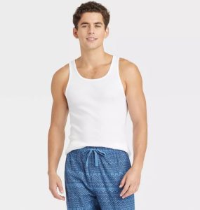 Paquete de 4 camisetas sin mangas para hombre, Talla L/ Blanco - Goodfellow & Co™