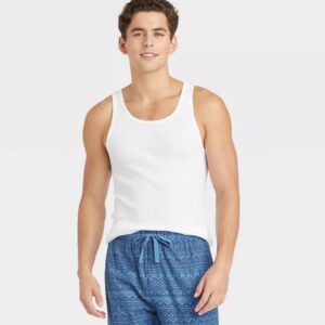 Paquete de 4 camisetas sin mangas para hombre, Talla L/ Blanco - Goodfellow & Co™