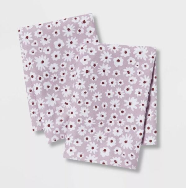 Juego de 2 fundas de almohada de microfibra, estandar /morado floral  - Room Essentials™
