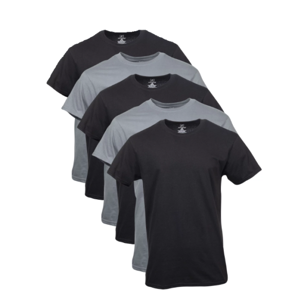 Paquete de 5 camisetas manga corta para hombre, Talla M - George