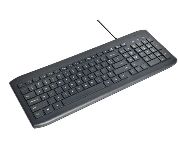 Teclado de cable USB para computadora compatible con Windows y Mac, gris - onn. - Imagen 2