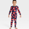 Conjunto de pijama con corazones para niños Talla 6-9 M