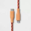 Cable trenzado Lightning a USB-C de 6', Rosa coral - Heyday
