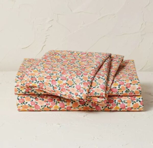 Juego de sábanas de algodón Tamaño Full/Matrimonial, estampado floral - Opalhouse