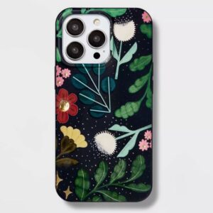 Alternative view of Funda para iPhone 14/iPhone 13, Noche floreada - heyday