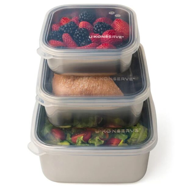 3 Toppers cuadrados de acero inoxidable - U-Konserve Kitchen