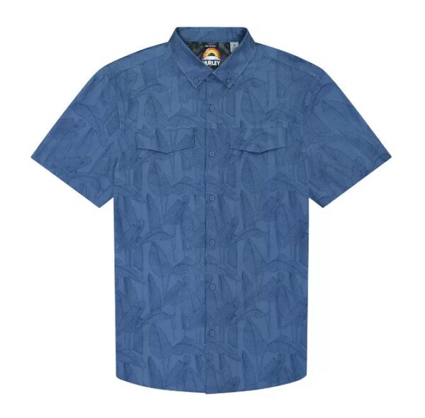 Camisa de botones de manga corta para hombre Talla S, Azul oscuro - Hurley