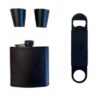 Juego de Botella para licor de 6 oz y Abrebotellas, Negro - Adventure is Out There