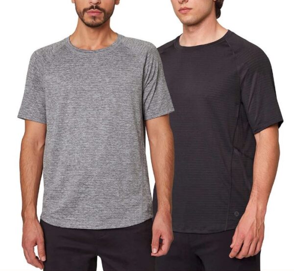 Paquete de 2 camisetas de cuello redondo para hombre Talla XXL, Negro/Gris - Mondetta