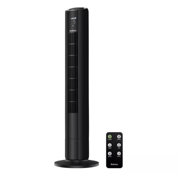 Ventilador de torre oscilante digital de 37" con 5 velocidades - Holmes