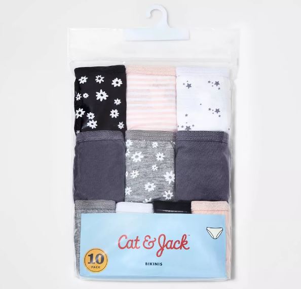Paquete de 10 calzones de algodón para niña Talla 8 - Cat & Jack™ - Imagen 2
