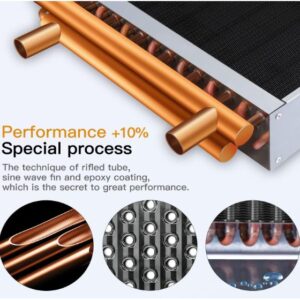 Alternative view of Intercambiador de calor de agua a aire de 22 x 24" con puertos de cobre - Alecoil