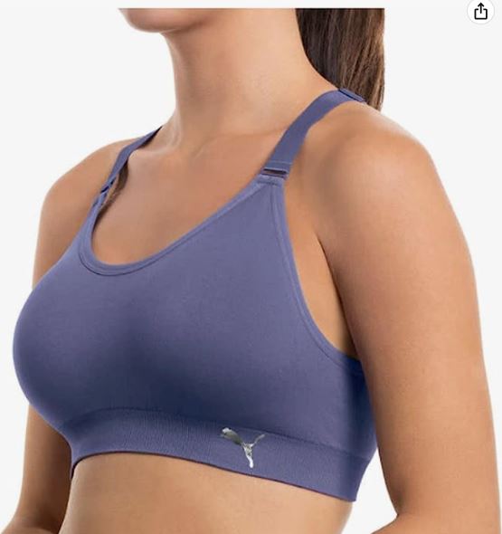 Paquete de Brasieres deportivos para mujer Talla L, Rosa/Azul