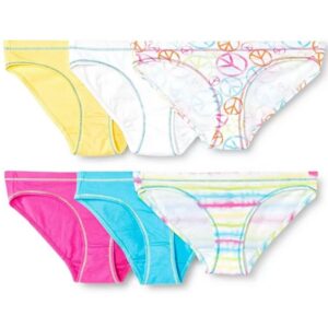 Paquete de 7 calzones corte bikini para niñas Talla 14, los colores pueden variar - Hanes